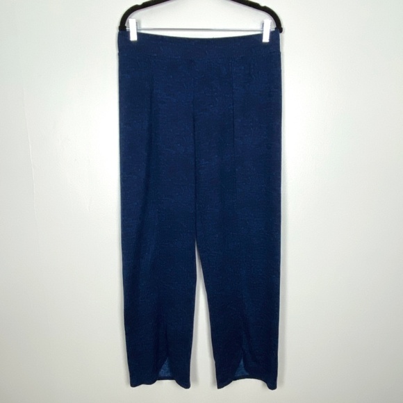 Jockey Yoga Pants Pajama Bottoms Womens Large Royal Blue Knit Stretchy Soft - Picture 1 of 7